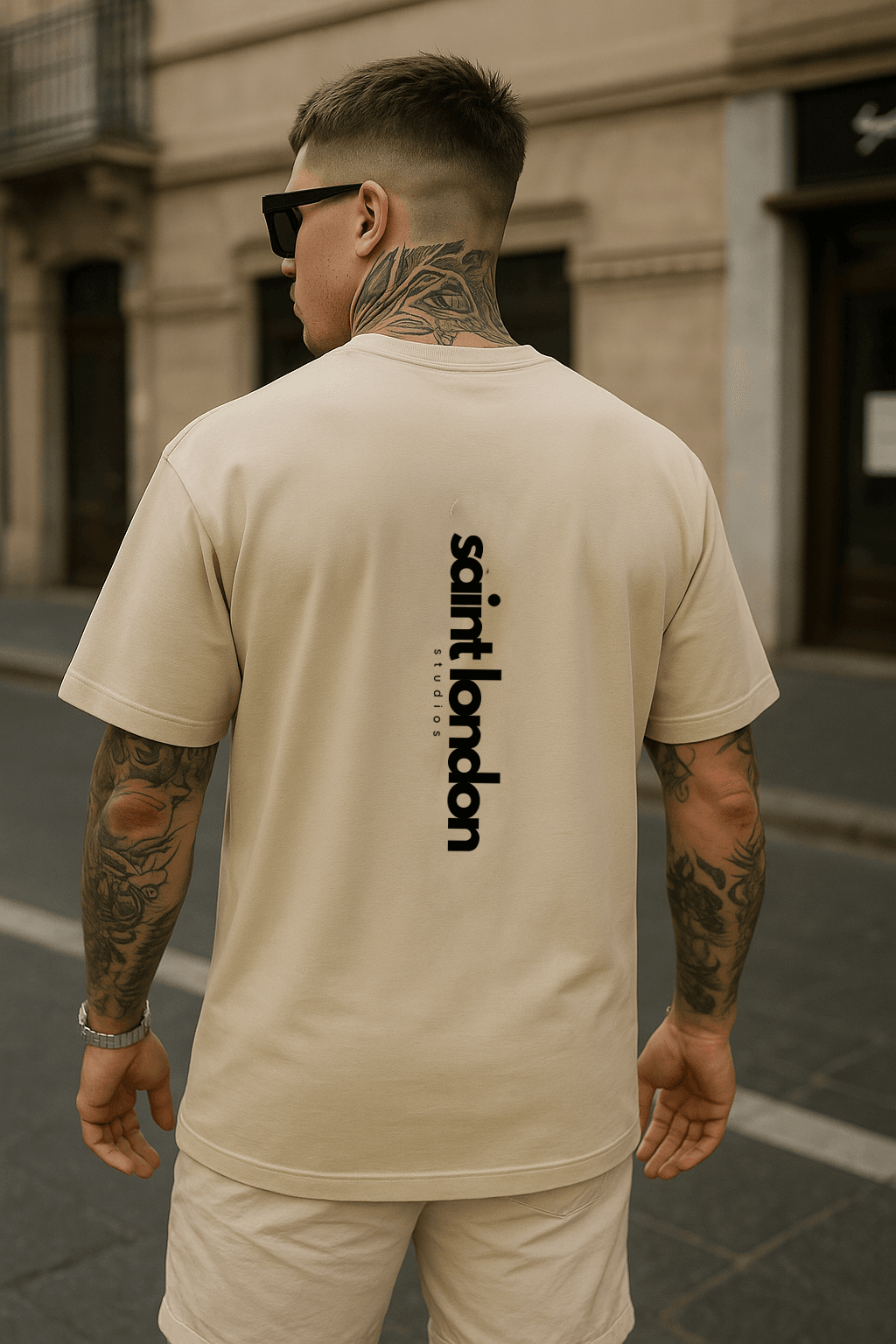 off-the-shoulder t-shirt x saint london studios - Saint London Studios
