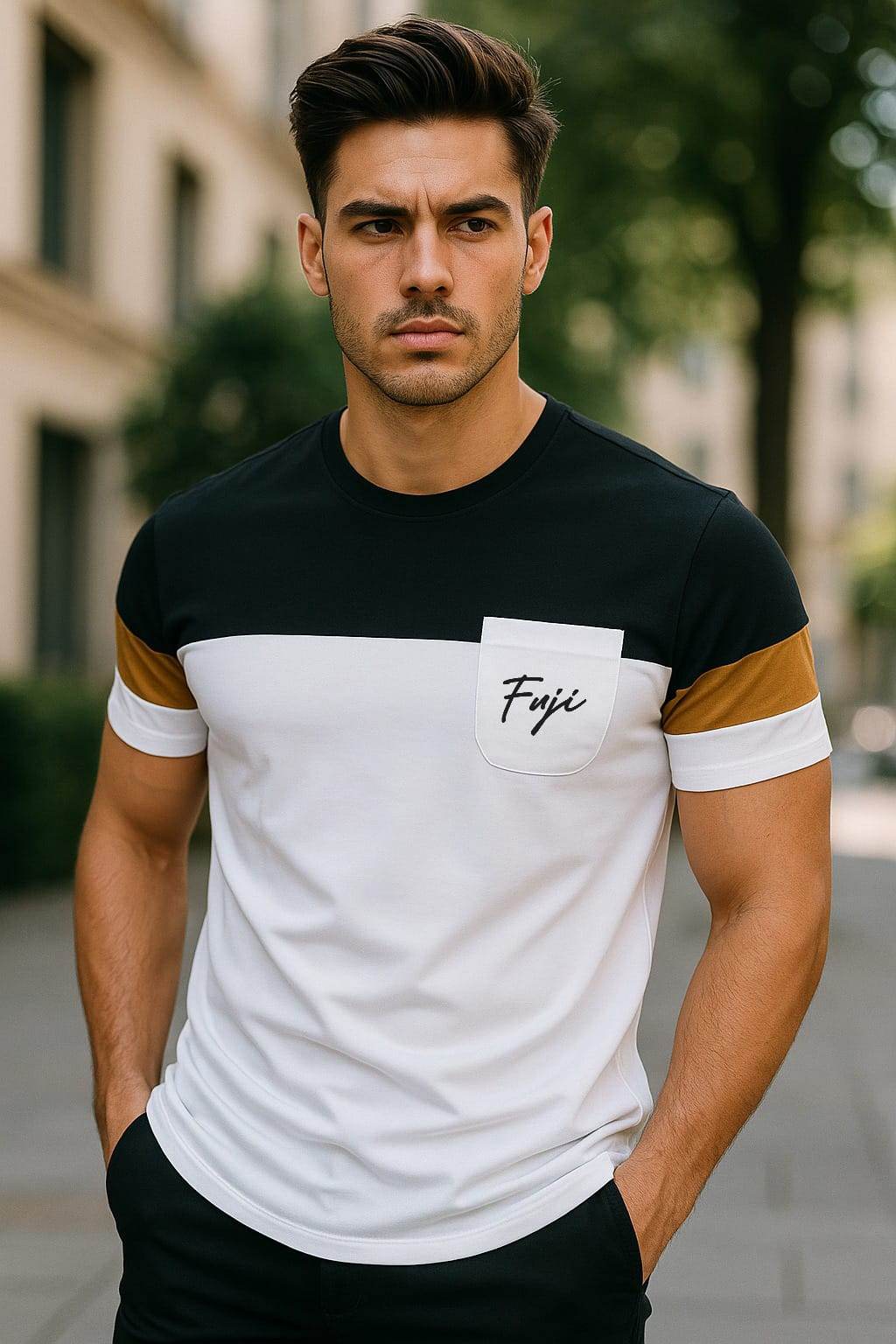 color block pocket fuji - Saint London Studios