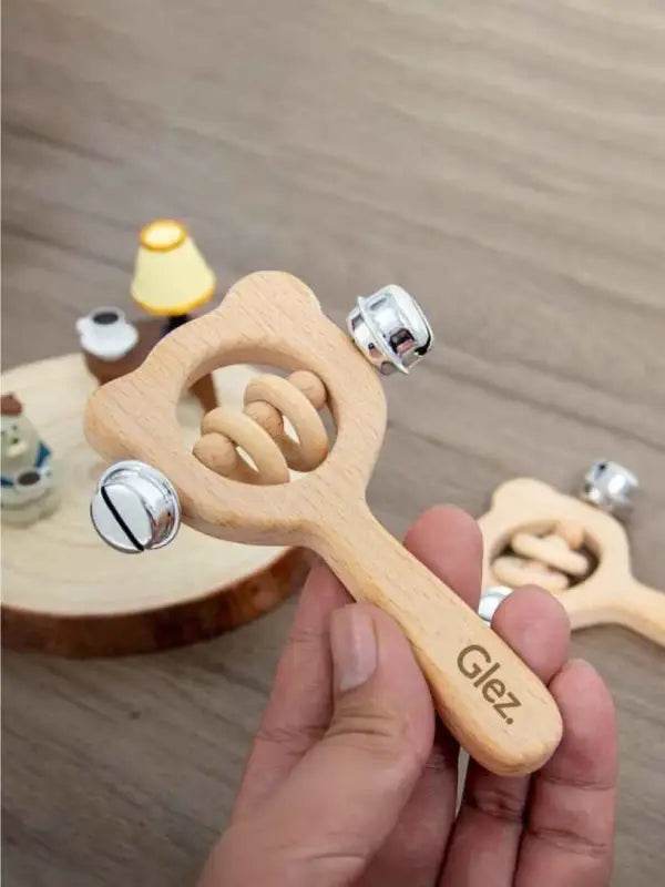 Glez. Wooden Baby Rattle – Natural &amp; Safe Playtime - Saint London Studios